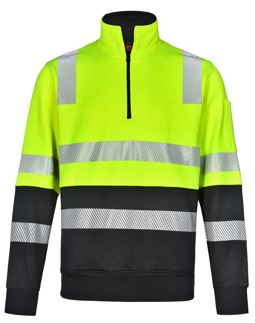 Vic Rail Hi-Vis Safety Jumper- Unisex - Yellow/Charcoal - Front
