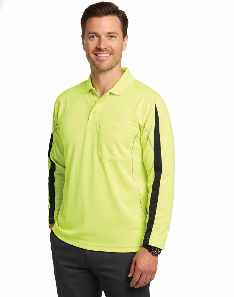 Aiw Men's Truedry L/S Hi-Vis Polo SW33A