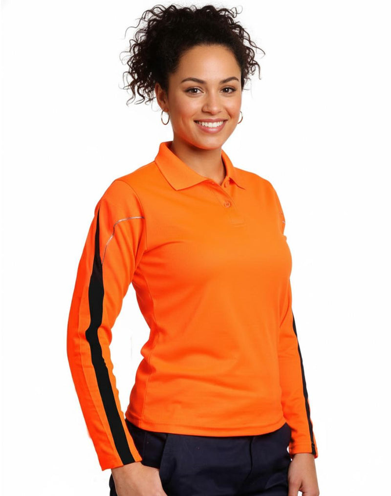 Aiw Ladies' Truedry L/S Hi-Vis Polo SW34A