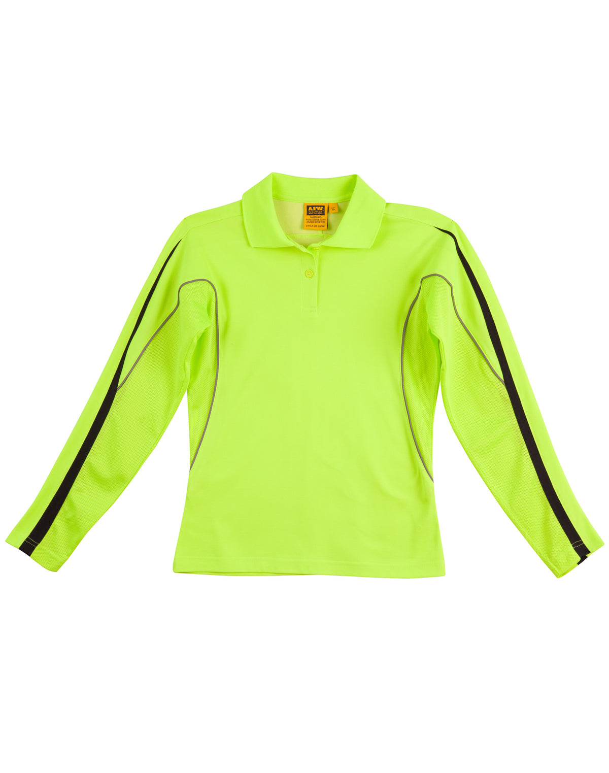 Ladies' Truedry L/S Hi-Vis Polo - SW34A - Yellow / Navy