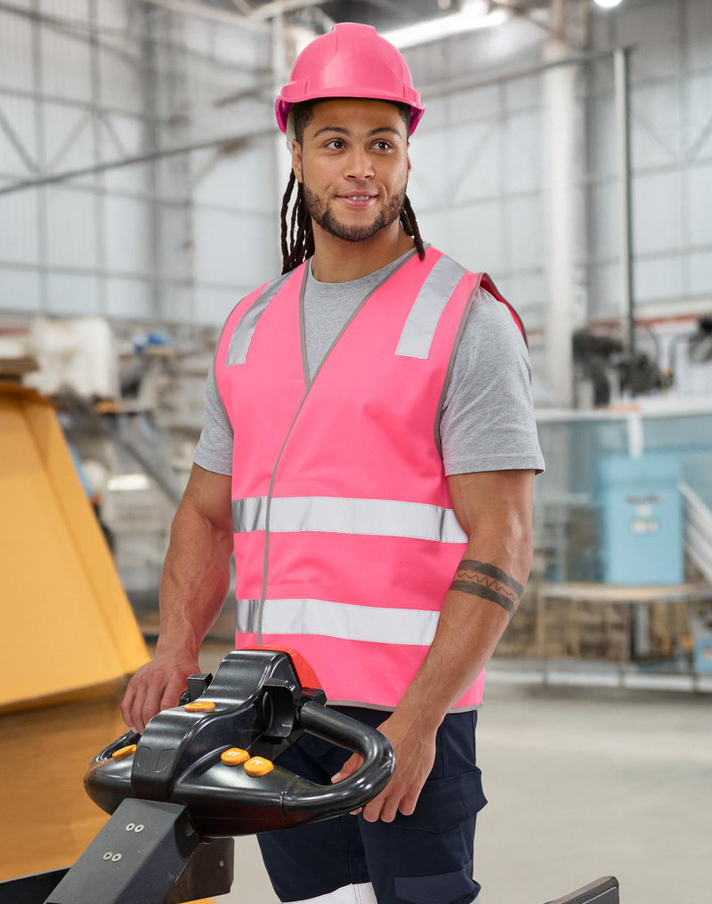 Aiw Hi Vis Safety Vest With Shoulder Reflective Tapes SW43