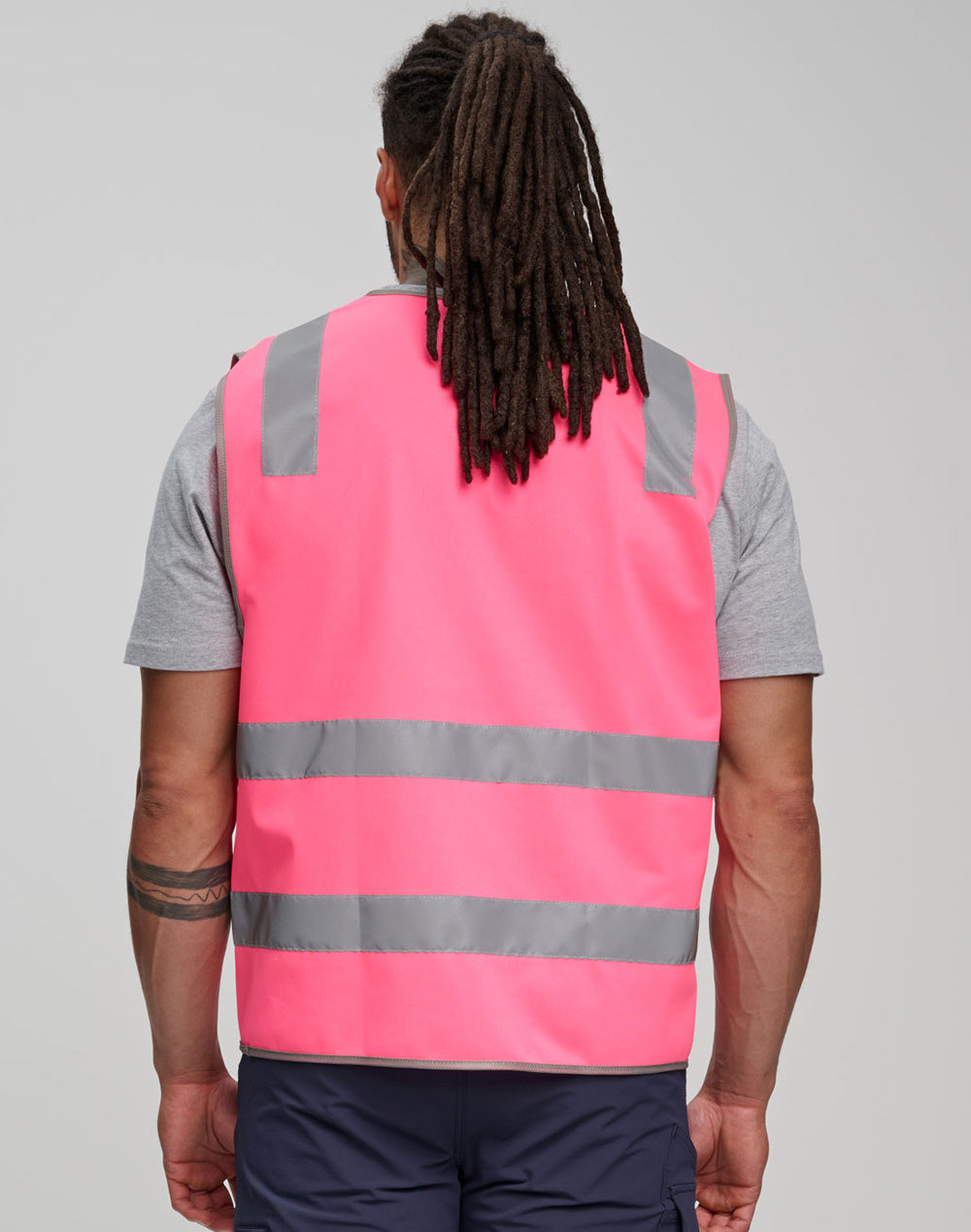 safety vest with shoulder tapes - Back