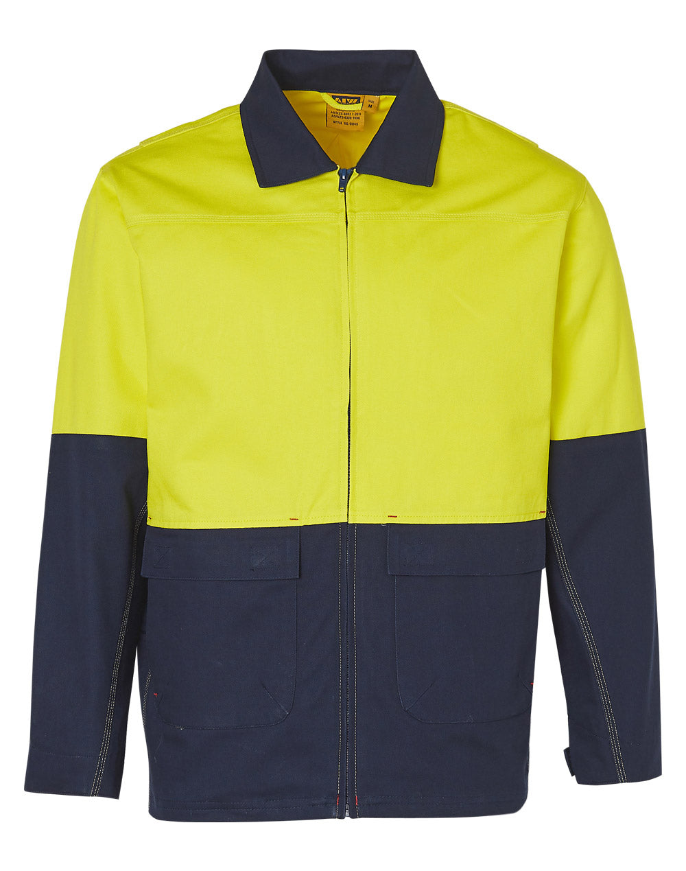 Hi-Vis Two Tone Work Jacket - SW45 - Yellow / Navy
