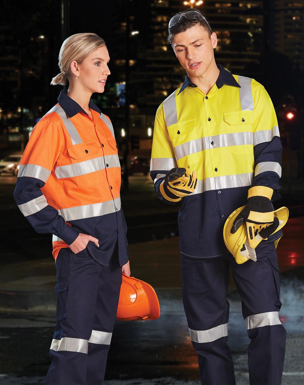 Aiw Biomotion Two Tone Safety Shirt With X Tape SW70