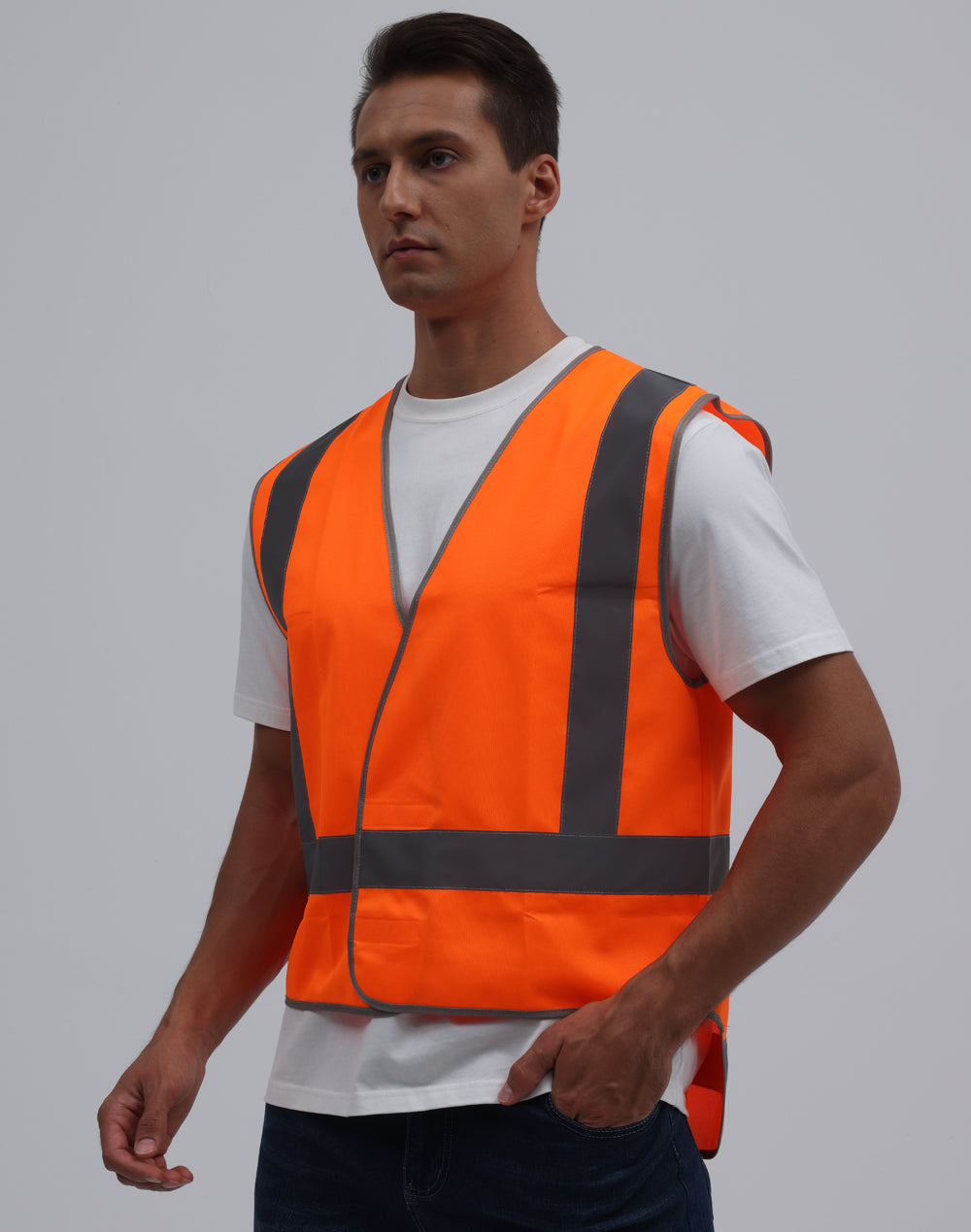 Hi-Vis X Back Safety Vest With Tail - view