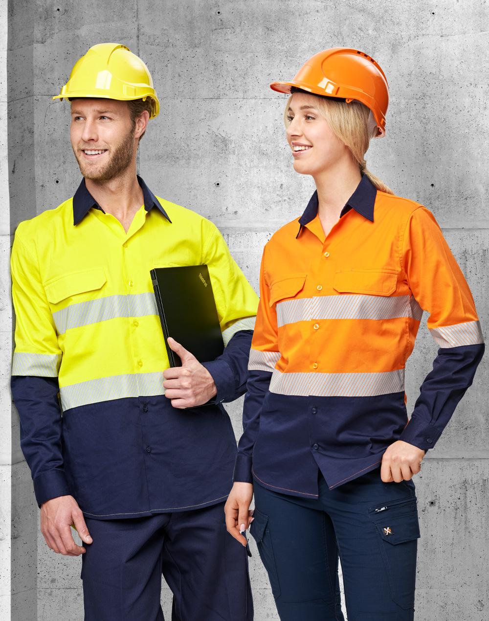 Aiw Hi-Vis Cool-Breeze Safety L/S Shirt (Segmented Tape) SW83