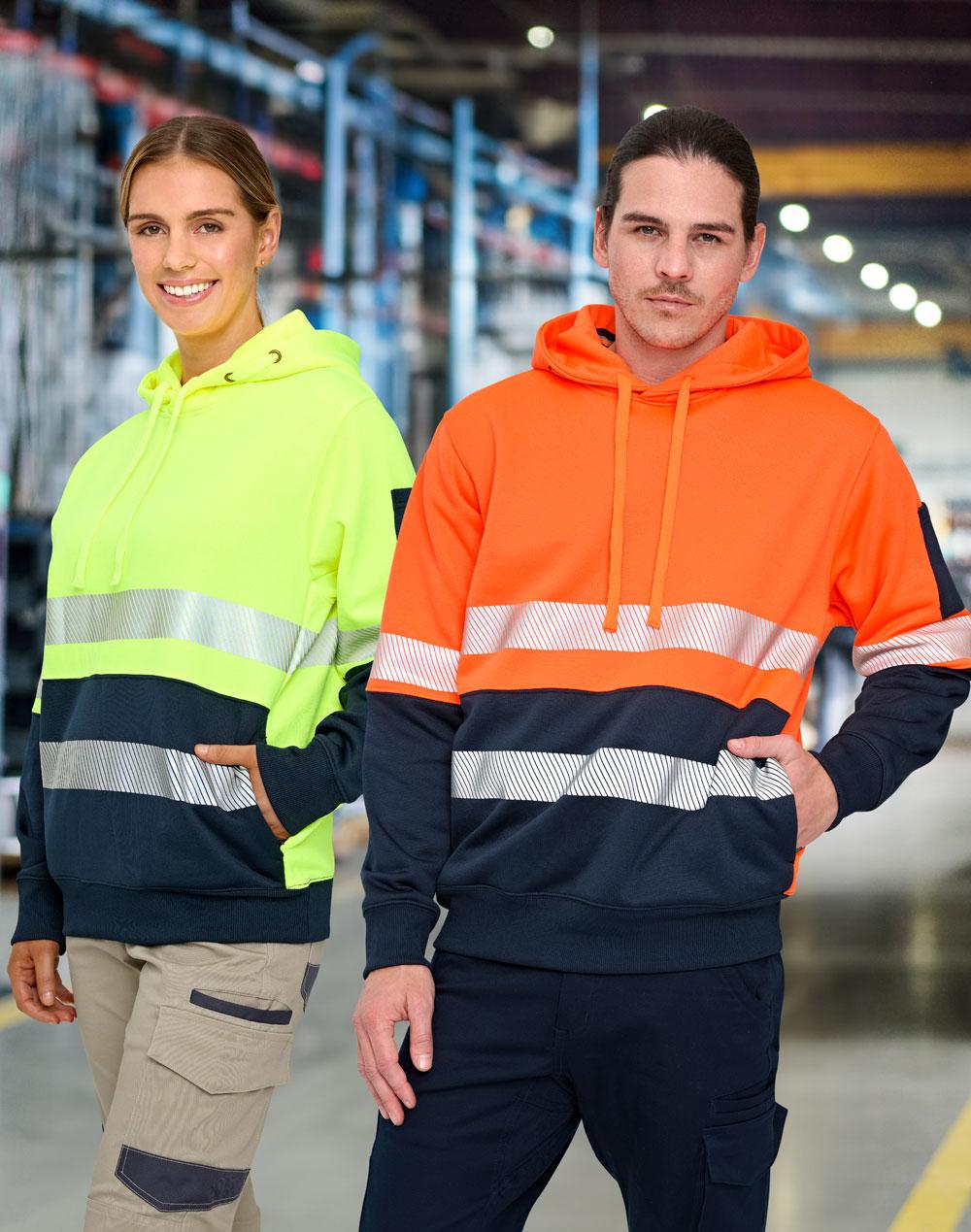 Aiw Hi-Vis Two Tone Safety Hoodie With Segmented Tapes SW88