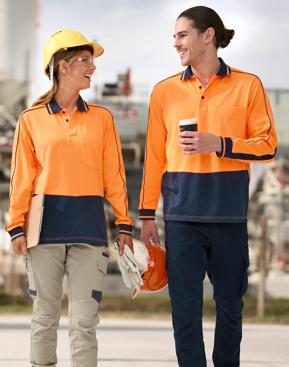 Aiw Hi-Vis Sustainable Cool-Breeze Truedry Safety L/S Polo SW90