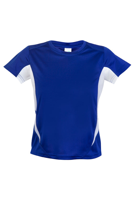 Kids Accelerator Cool-Dry T-shirt - Royal/White - Front