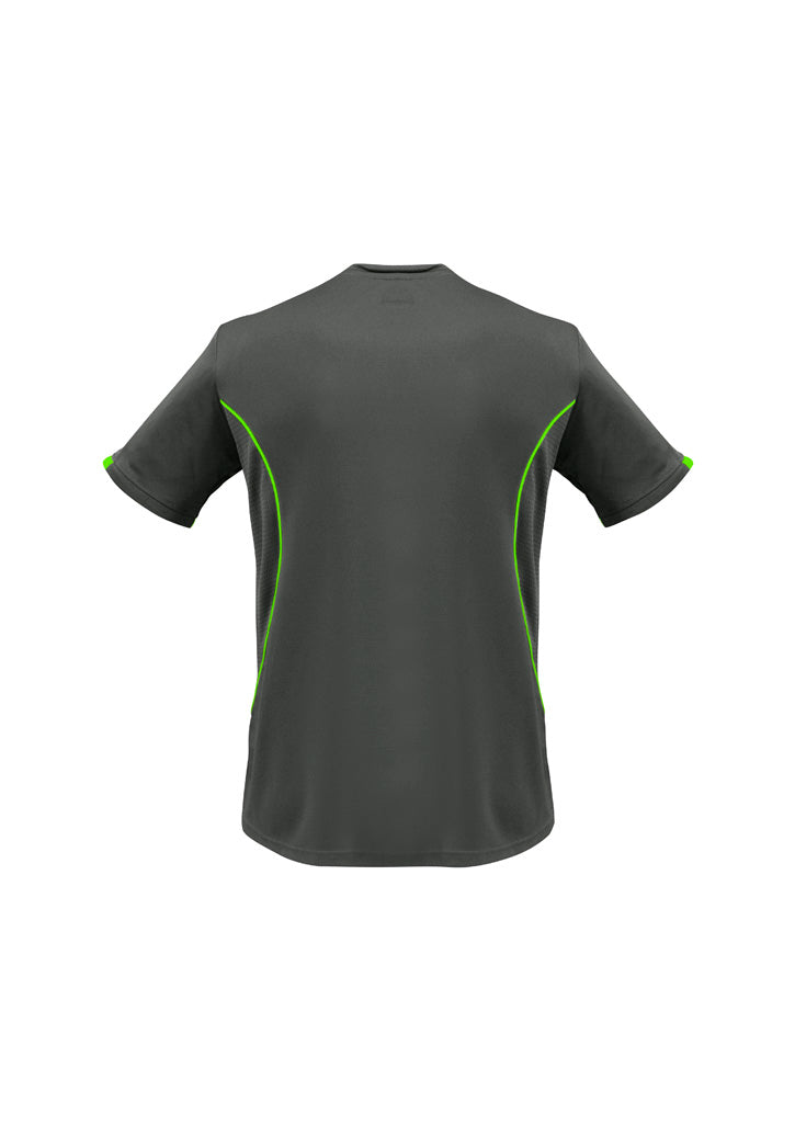 Razor Mens Short Sleeve Tee - Grey/Fluoro Lime - Back