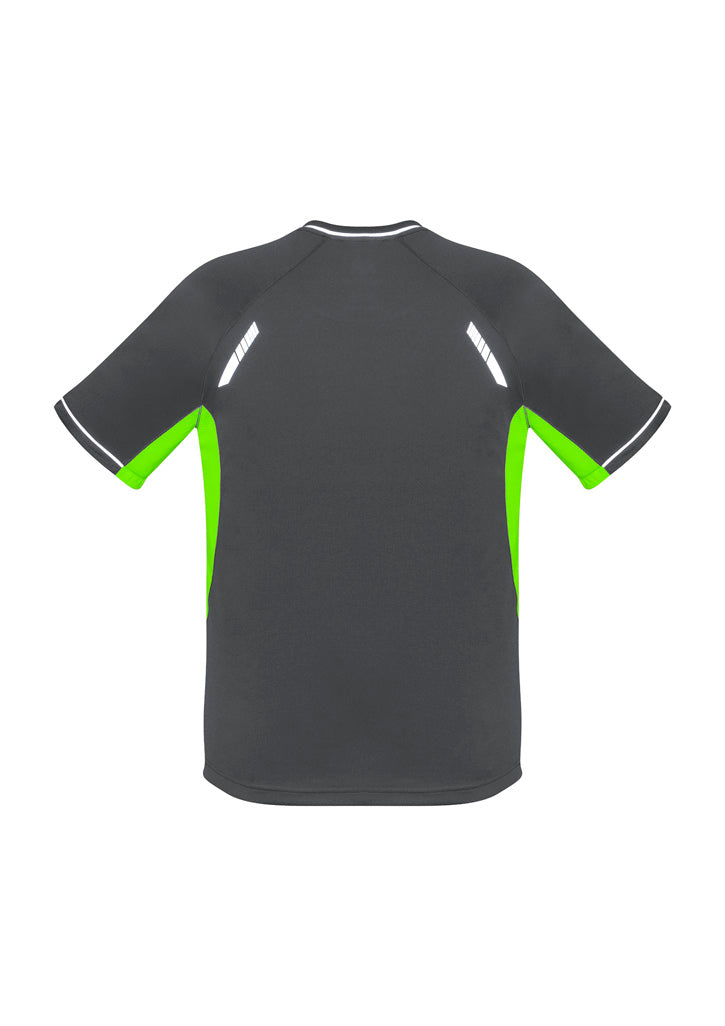 Renegade Kids Short Sleeve Tee - Grey/Fluoro Lime/Silver - Back