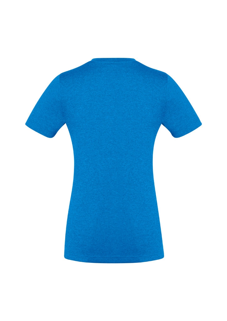Aero Womens Short Sleeve Tee - Cyan - Back