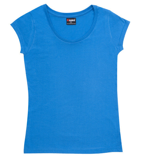 Women's Jersey Scoop  Neck T-shirt - Azure - Front