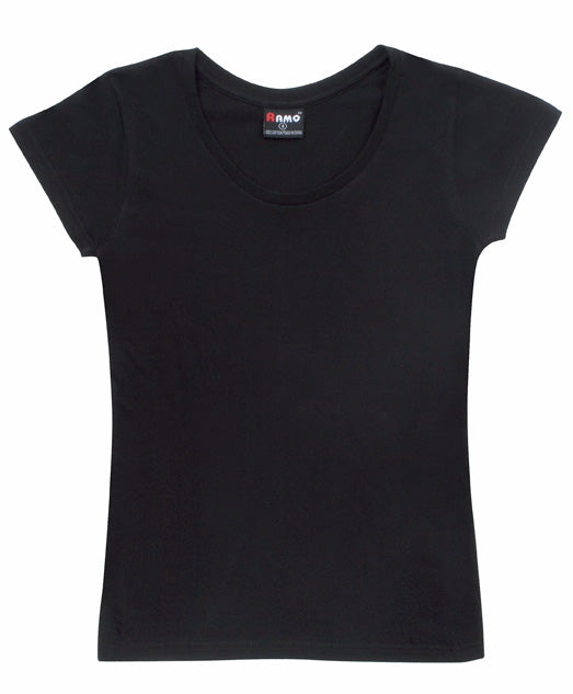 Women's Jersey Scoop  Neck T-shirt - Black - Front