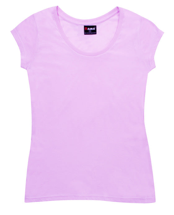 Women's Jersey Scoop  Neck T-shirt - Pink - Front