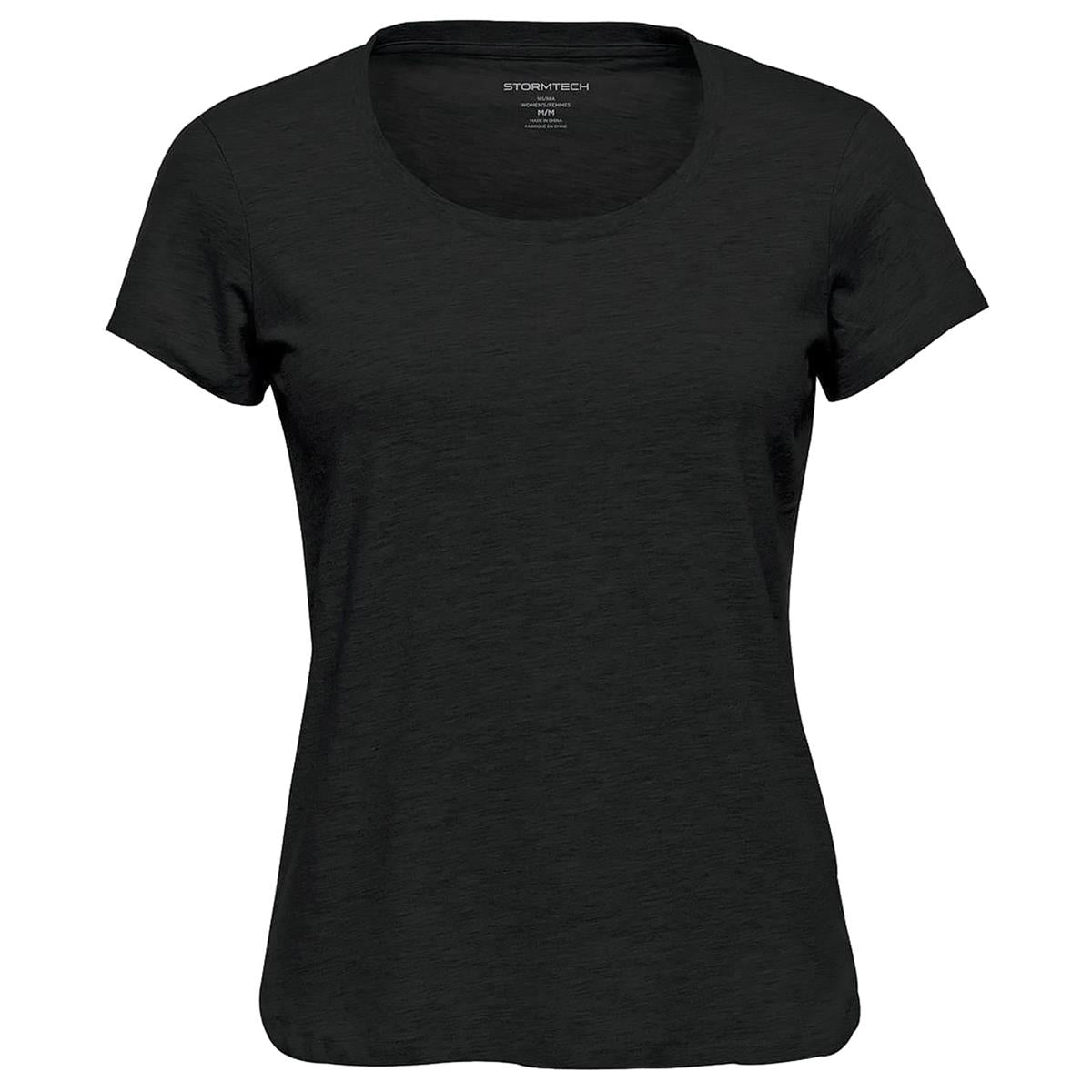 Women's Torcello Crew Neck Tee - Black - Front