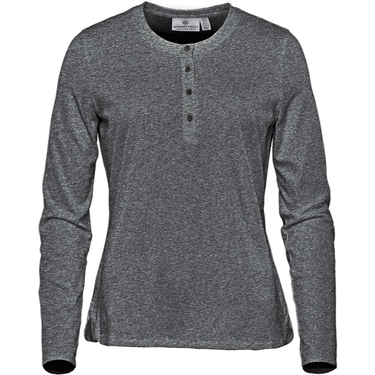 Women's Torcello L/S Henley - Graphite Heather - Front