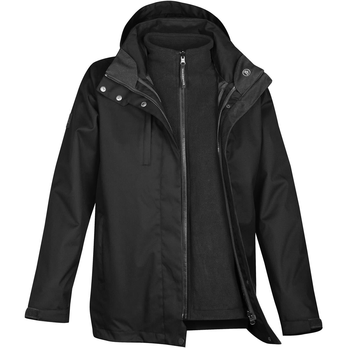Womens Vortex HD 3-In-1 Parka - Black - Front