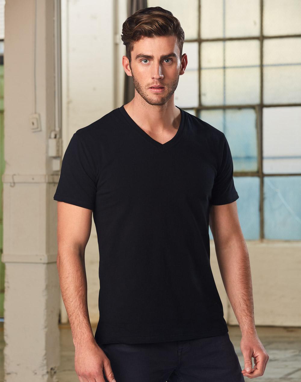 Winning Spirit Men's V-Neck Short Sleeves Tee TS07A