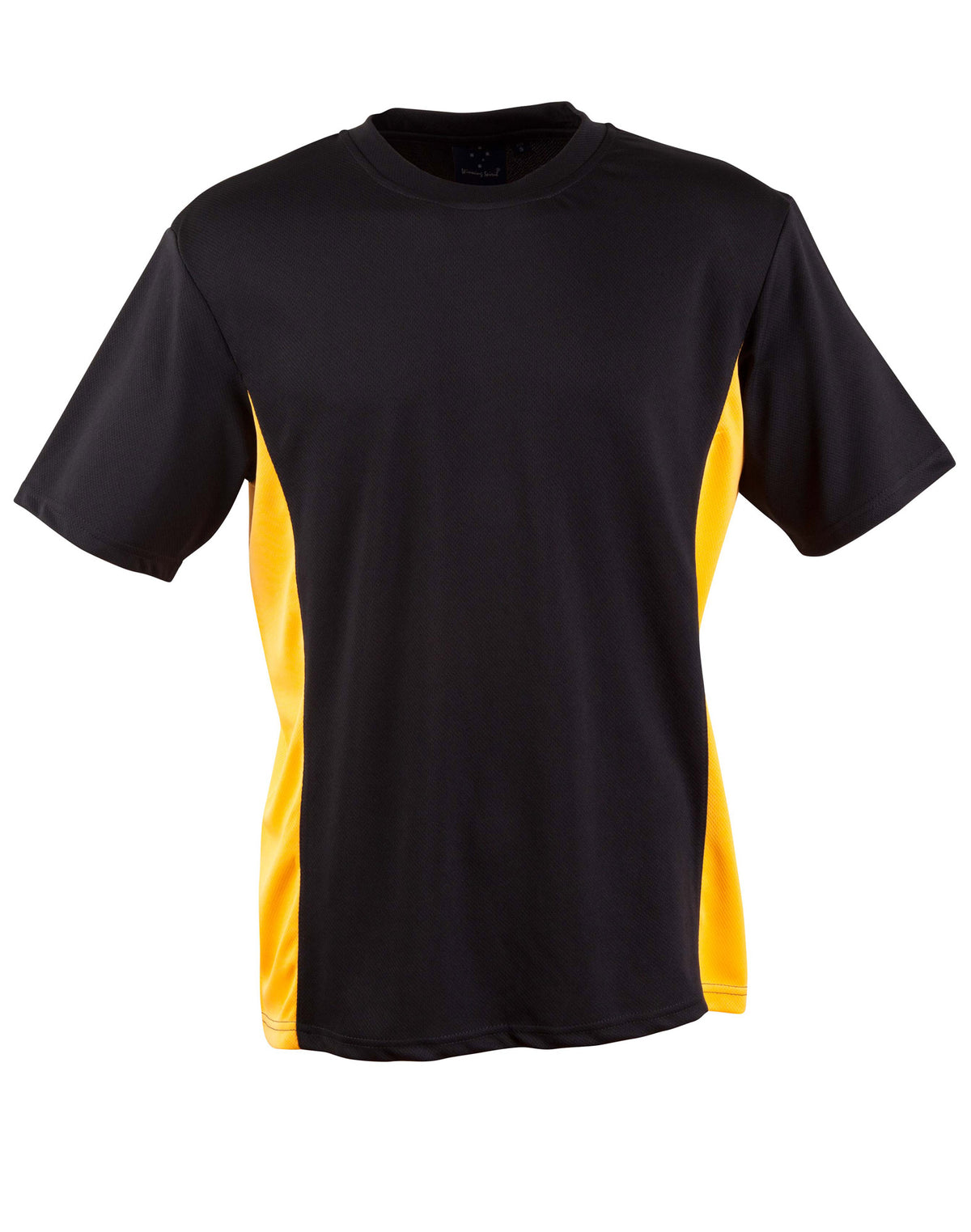 kids cooldry S/S contrast tee - TS12K - Black / Gold
