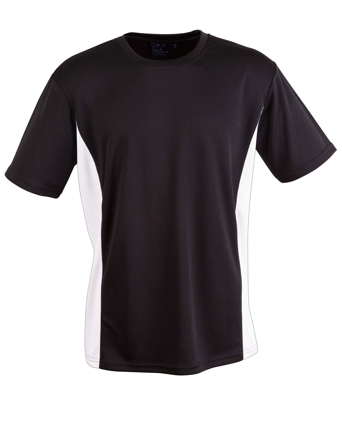 kids cooldry S/S contrast tee - TS12K - Black / White