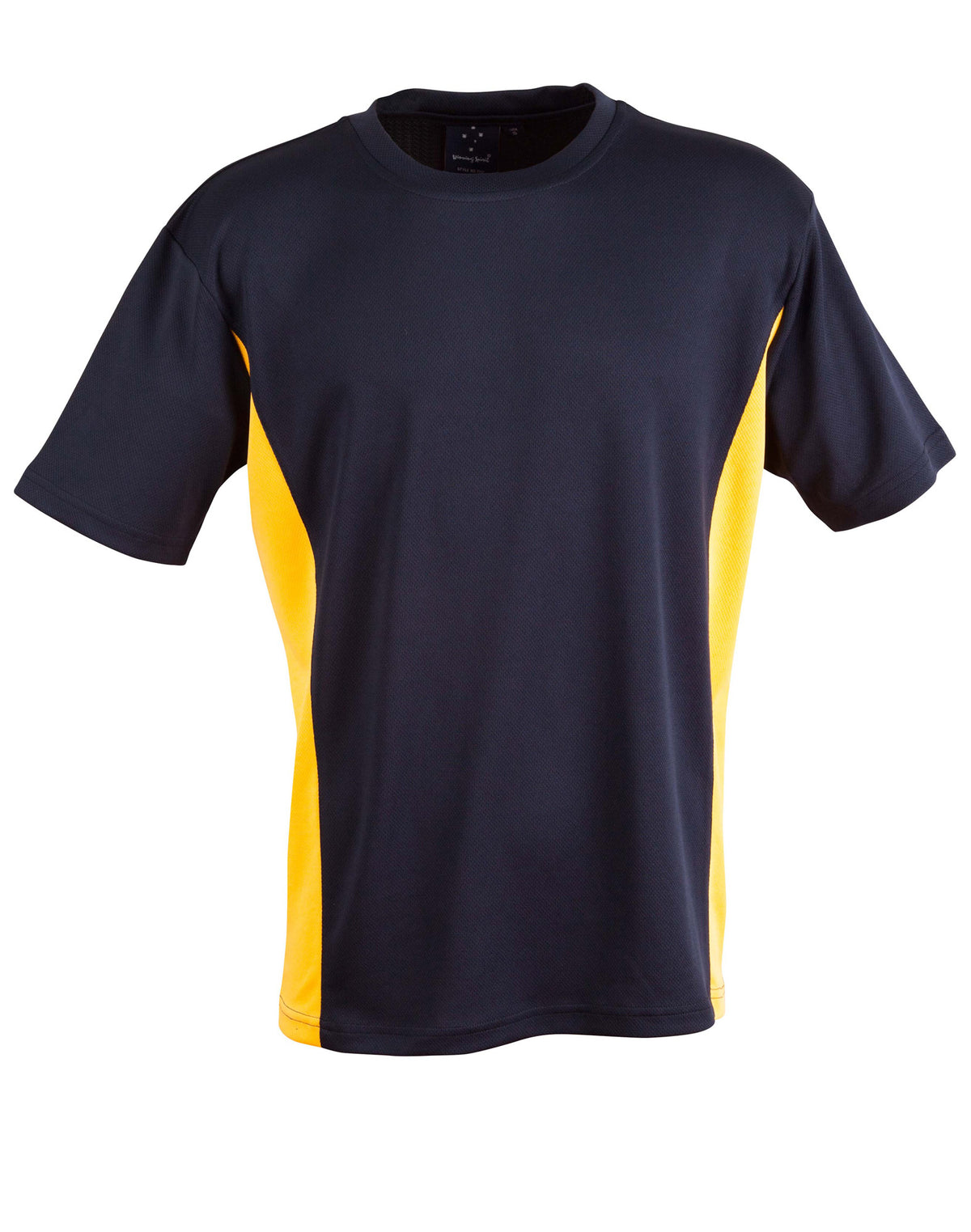 kids cooldry S/S contrast tee - TS12K - Navy / Gold