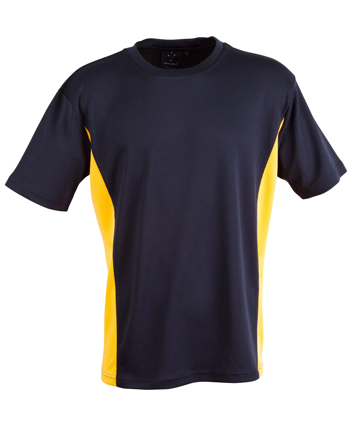 CoolDry short sleeve contrast tee - TS12 - Navy / Gold