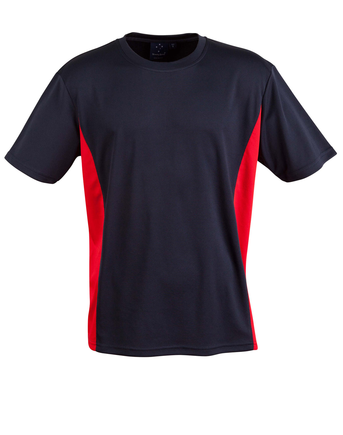 CoolDry short sleeve contrast tee - TS12 - Navy / Red