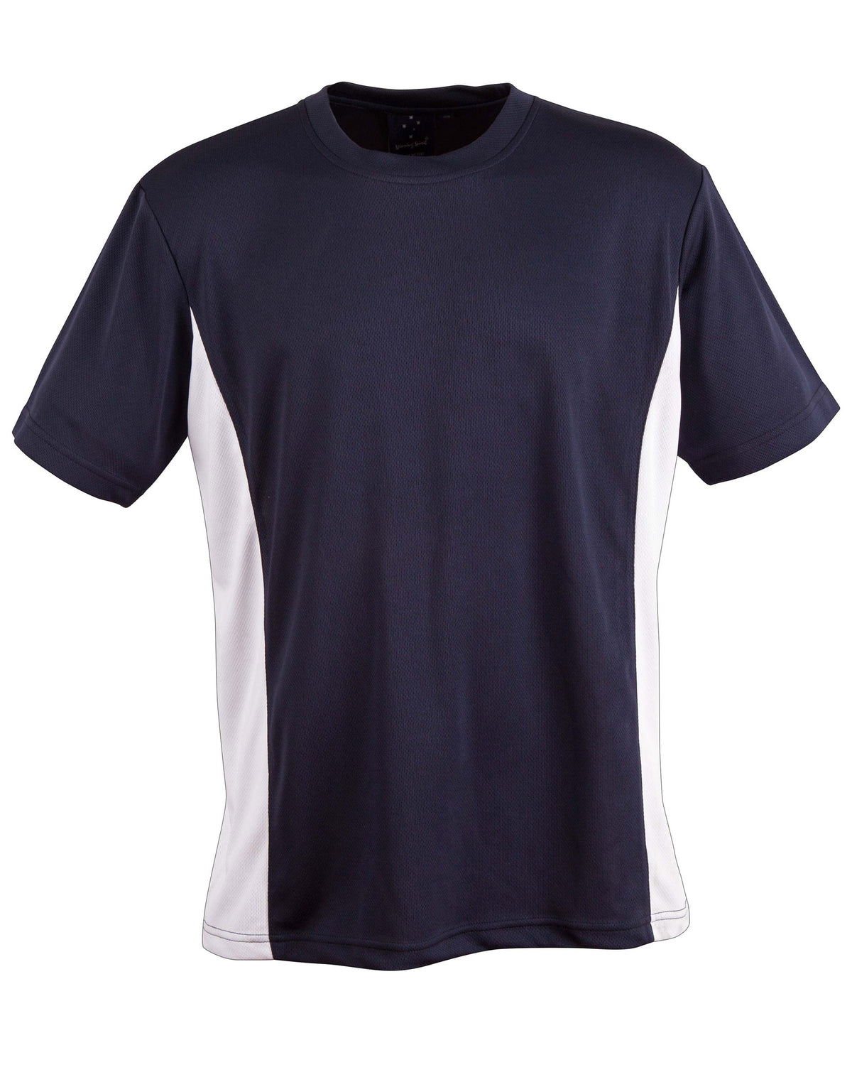 CoolDry short sleeve contrast tee - TS12 - Navy / White