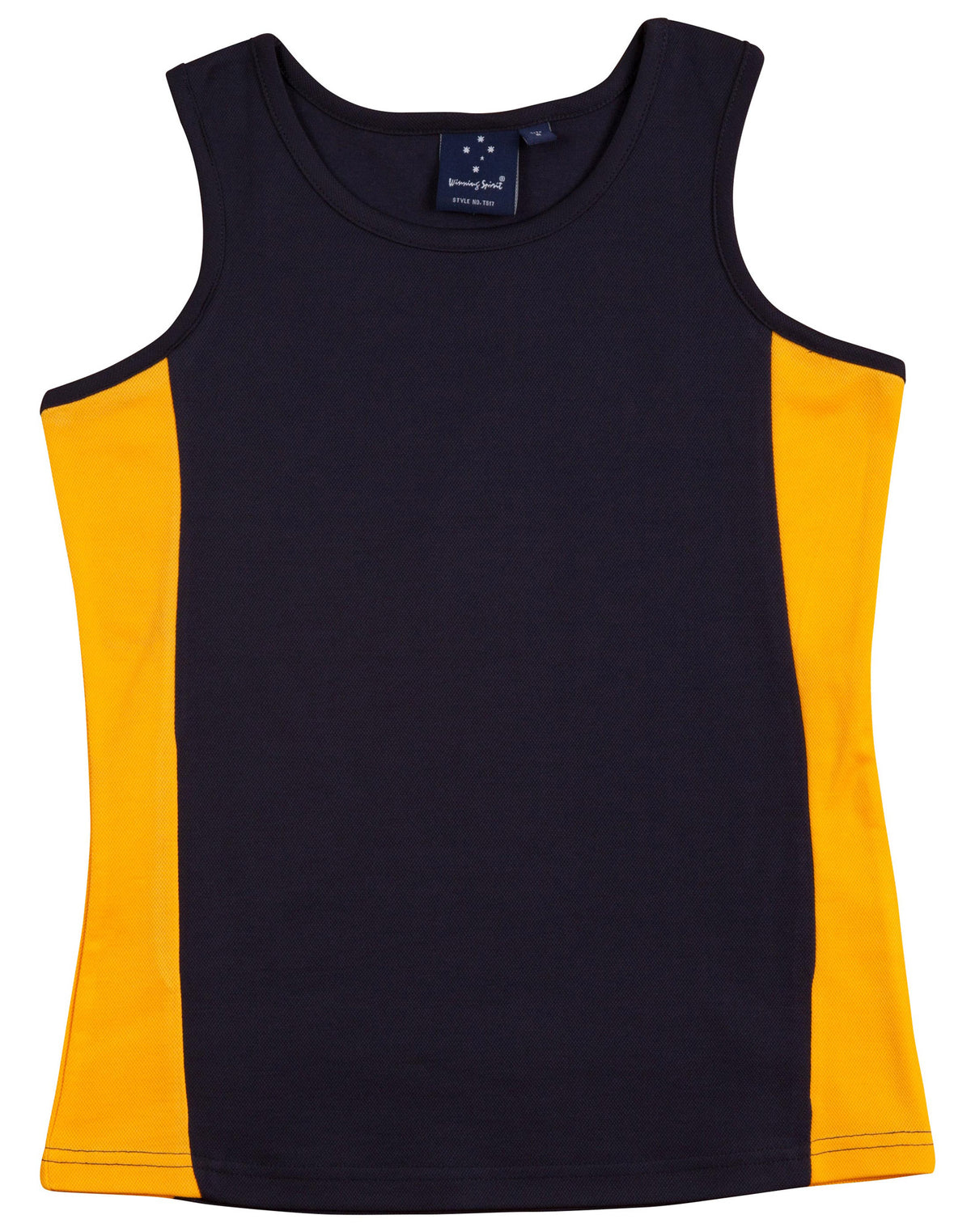 Ladies Truedry Contrast Singlet - TS17 - Navy / Gold