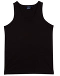 Trainer's Cotton Singlet Men's - Black - Front