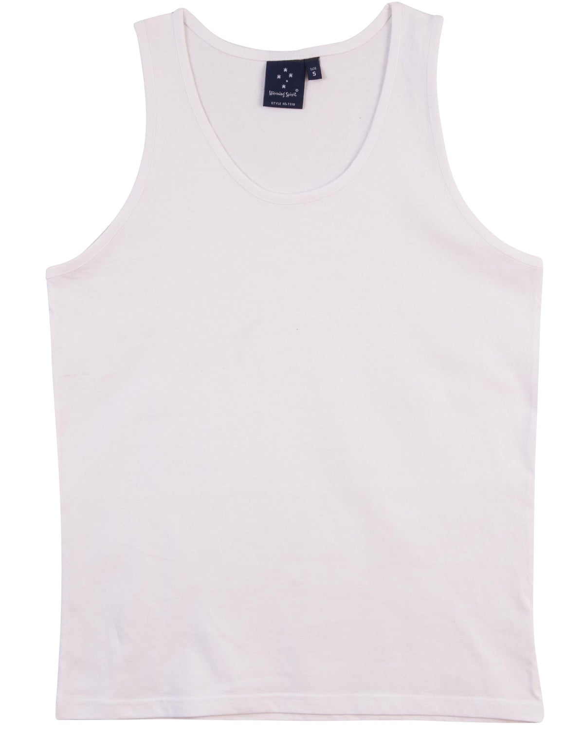Trainer's Cotton Singlet Men's - White - Front