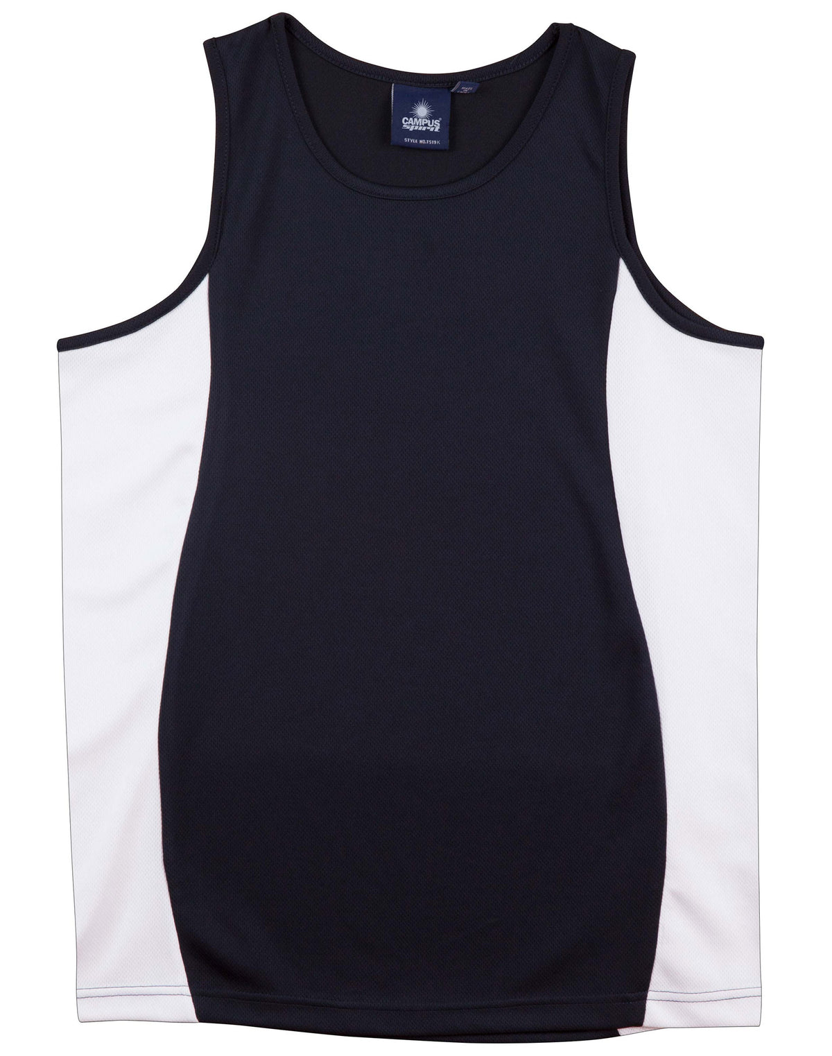 Kid's truedry contrast mesh singlet - TS19K - Navy / White