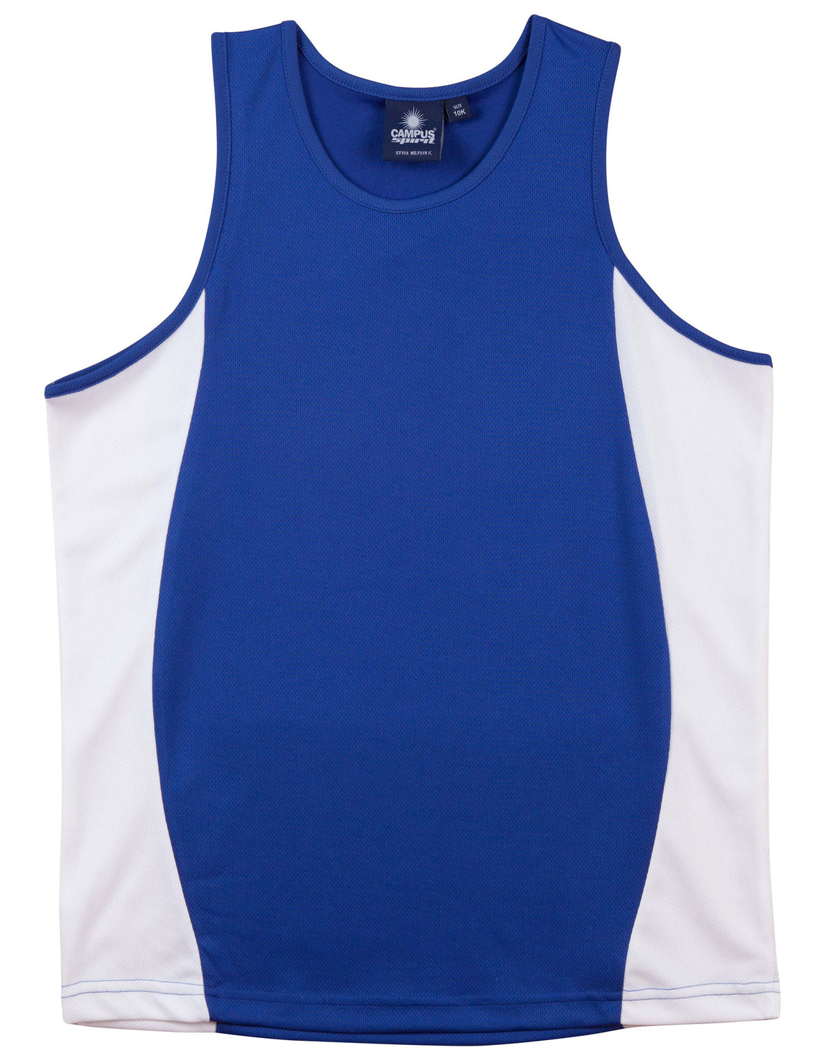 Kid's truedry contrast mesh singlet - TS19K - Royal / White
