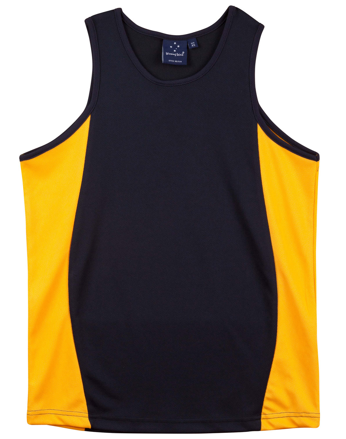 Men's cooldry contrast mesh singlet - TS19 - Navy / Gold