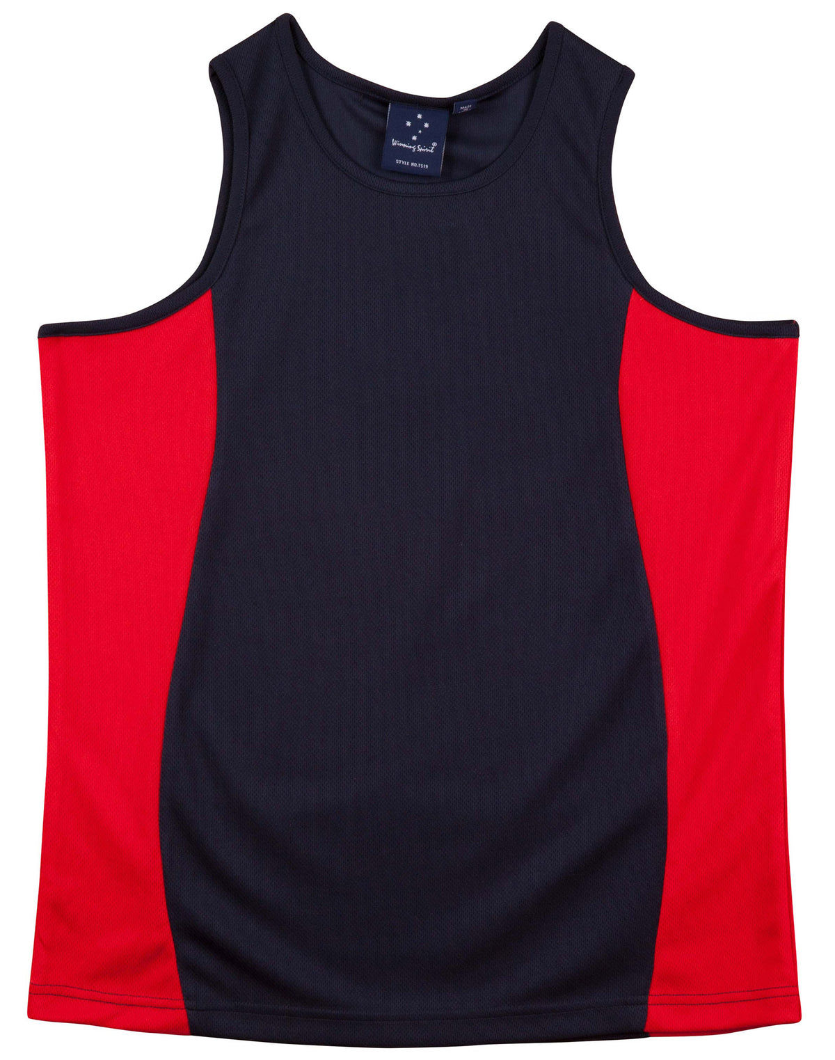 Men's cooldry contrast mesh singlet - TS19 - Navy / Red