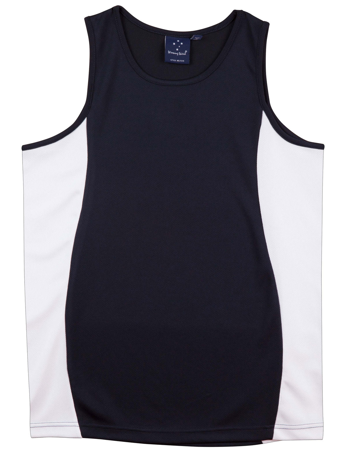 Men's cooldry contrast mesh singlet - TS19 - Navy / White