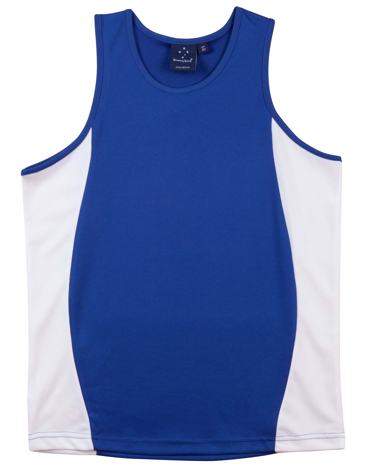 Men's Truedry Contrast Mesh Singlet - TS19A - Royal / White