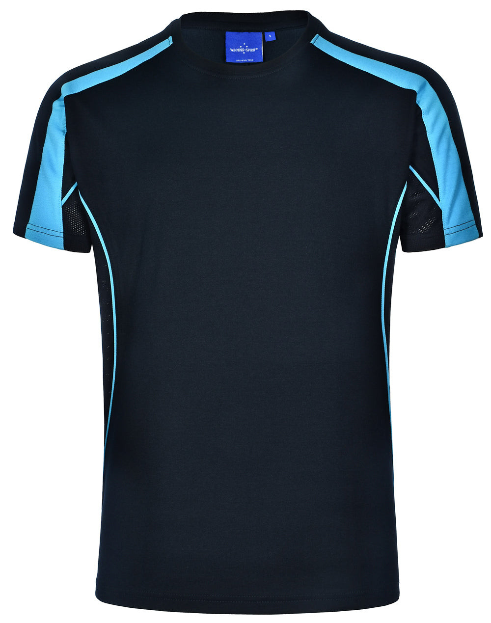 Men's Truedry Fashion S/S T-shirt - TS53 - Navy / Aqua Blue