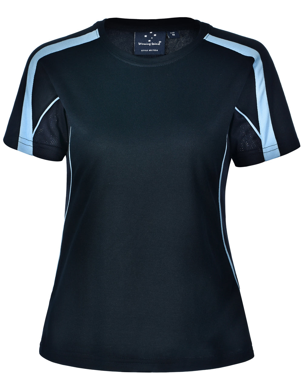 Ladies' Truedry Fashion S/S T-shirt - TS54 - Navy / Aqua Blue