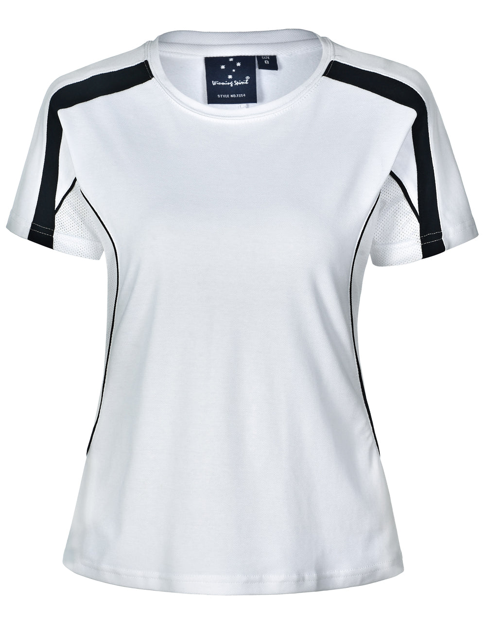 Ladies' Truedry Fashion S/S T-shirt - TS54 - White / Navy