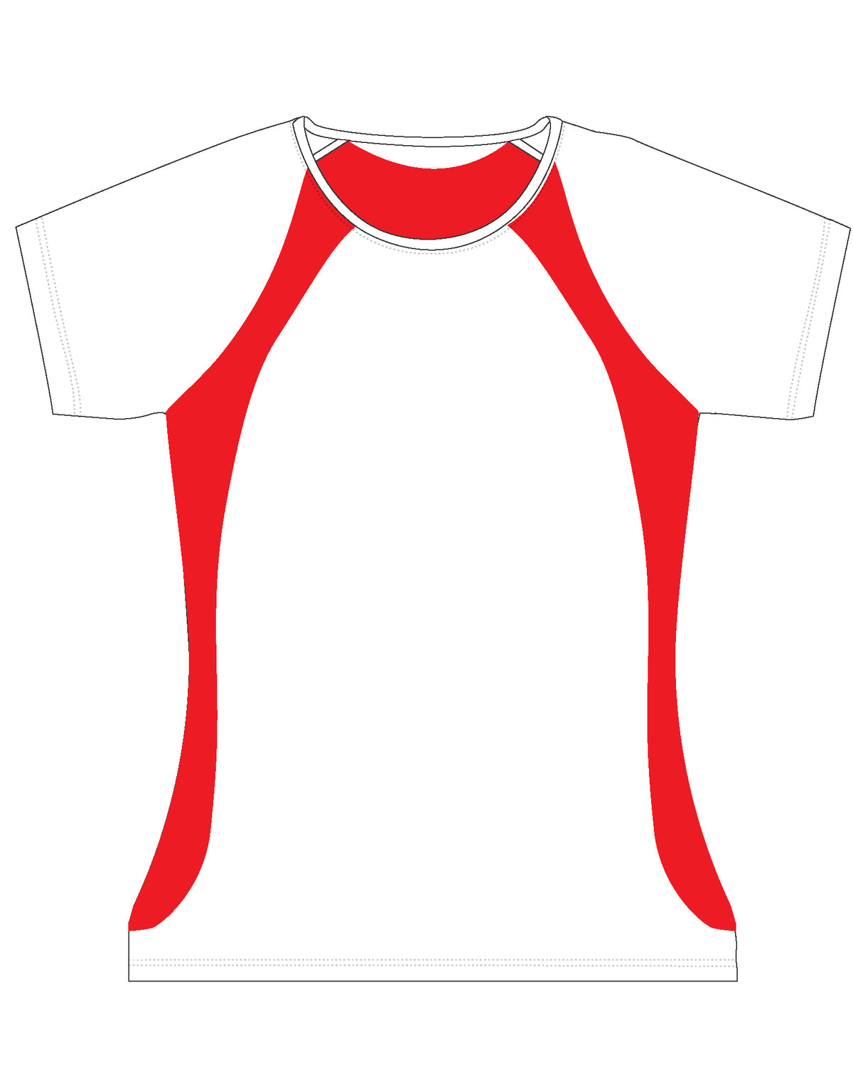 Ladies' Premier Tee Shirt - TS72 - White / Red