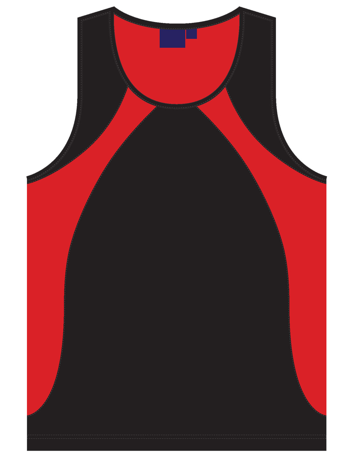 Men's Sprint Singlet - TS73 - Black / Red