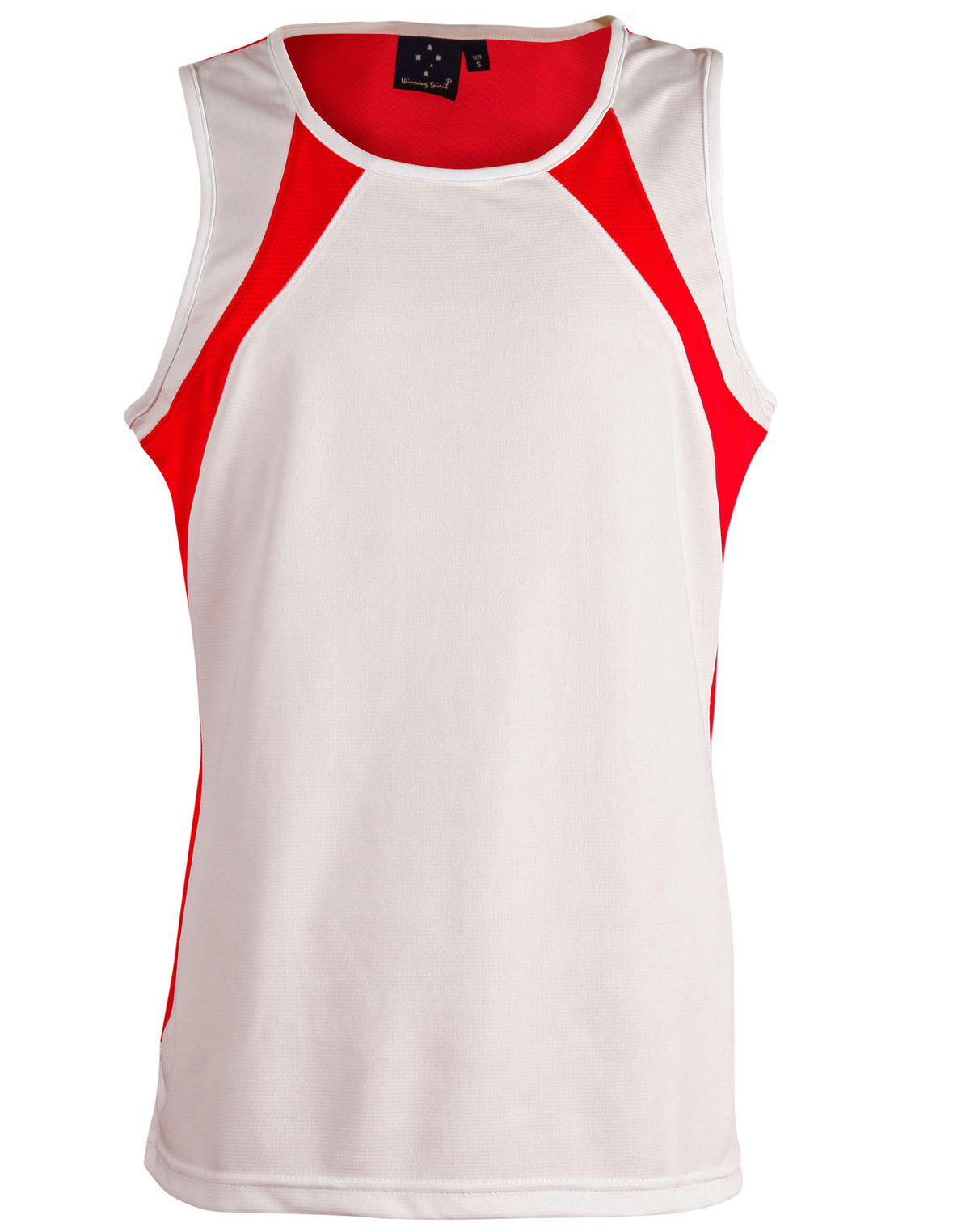 Men's Sprint Singlet - TS73 - White / Red