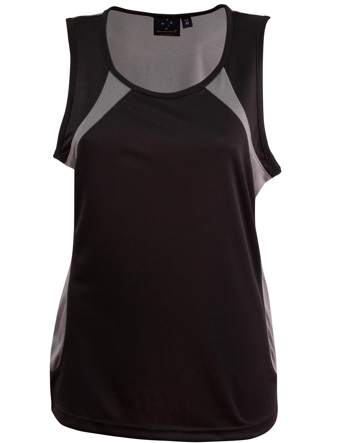 Ladies' Sprint Singlet - TS74 - Black / Ash