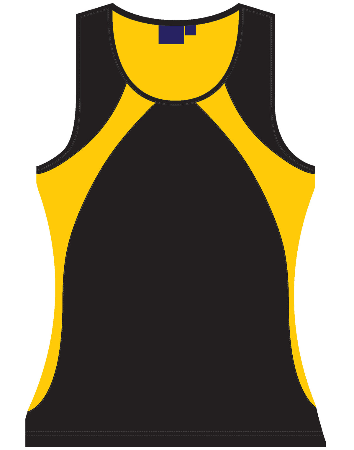Ladies' Sprint Singlet - TS74 - Black / Gold