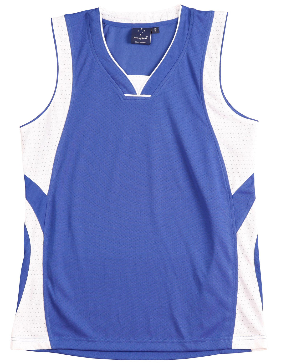 Adults' Basketball Singlet - TS83 - Royal / White