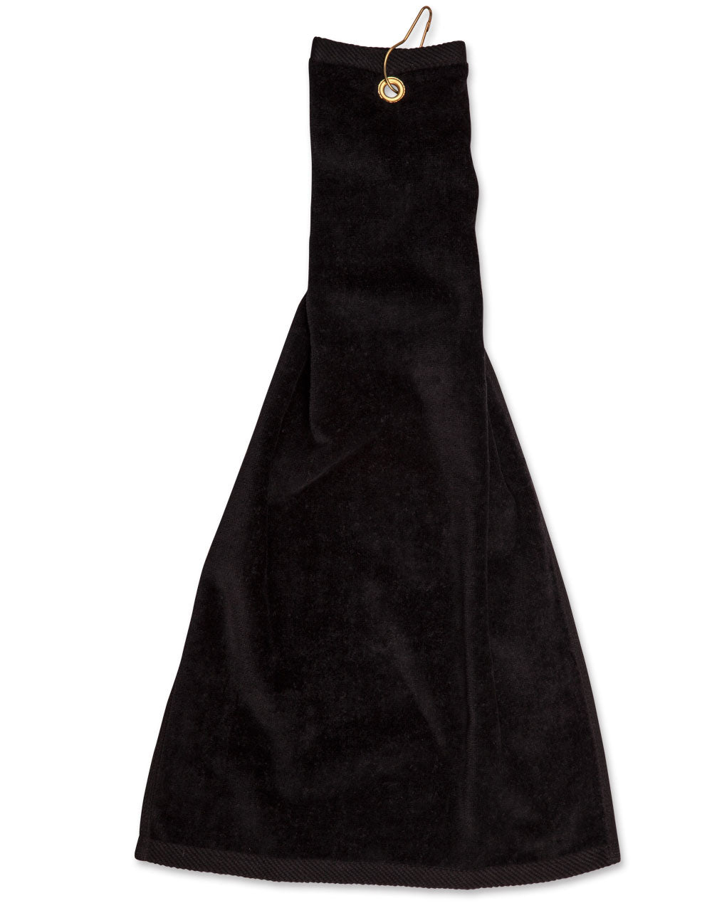 Golf Towel Eyelet Hook 38 X 65 Cm - TW01A - Black