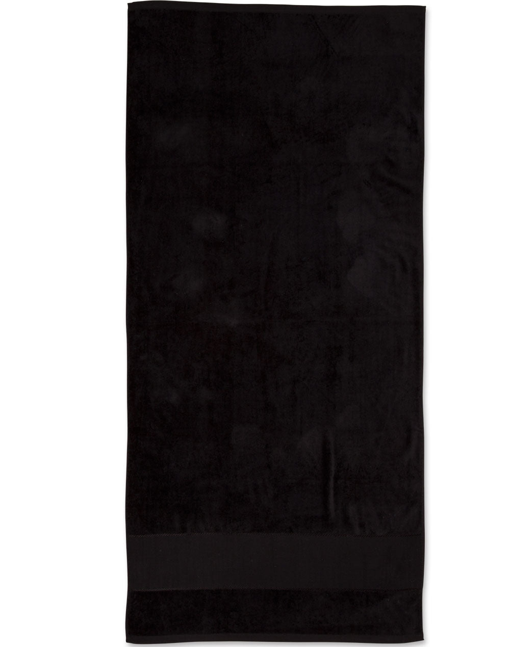 Terry Velour Beach Towel 75X150 Cm - TW04A - Black