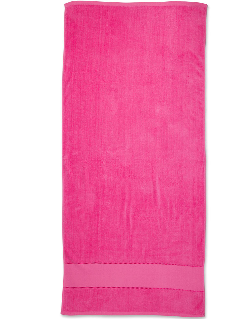 Terry Velour Beach Towel 75X150 Cm - TW04A - Hot Pink